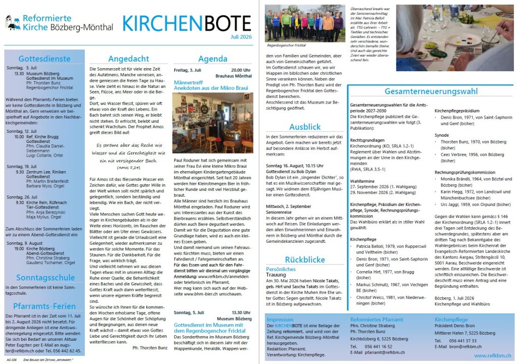 Kirchenbote Juli 2026